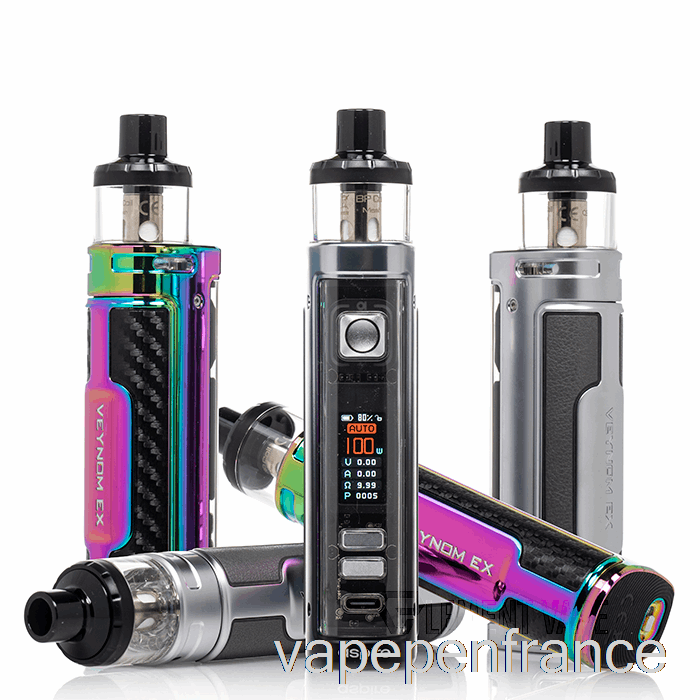 Aspire Veynom Ex 100w Système De Pod Chrome Bleu Fondu Stylo Vape